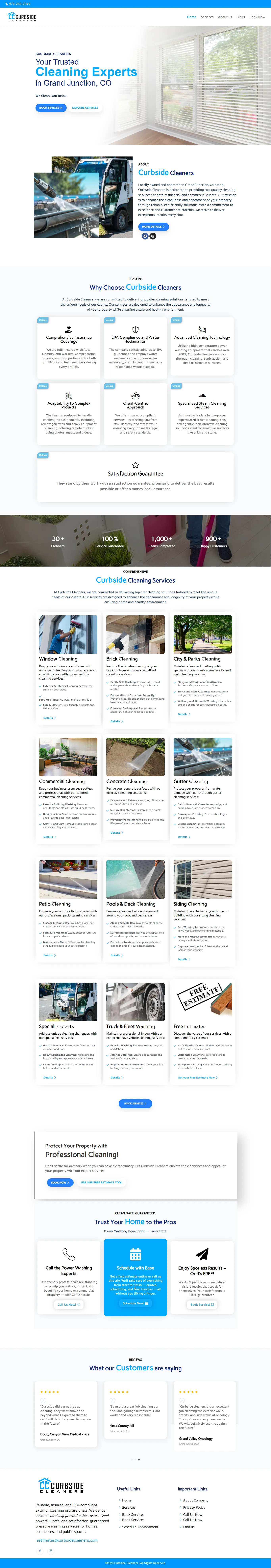 Curbside Cleaners Service Website screenshot 2