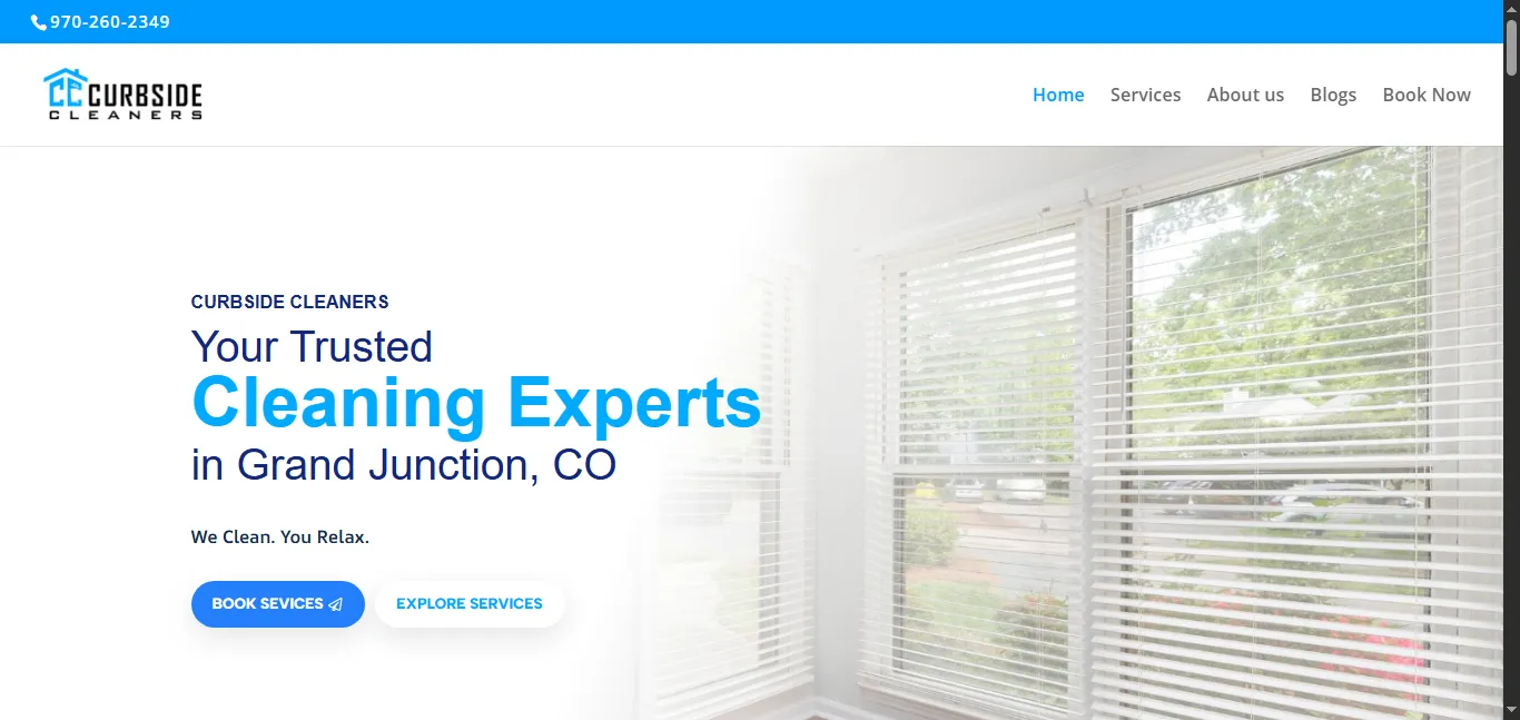 Curbside Cleaners Service Website preview